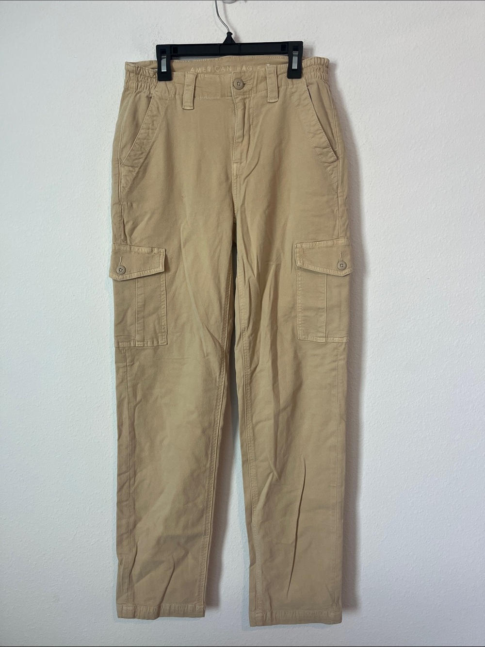 American Eagle Khaki Cargo Style High Waist Pants